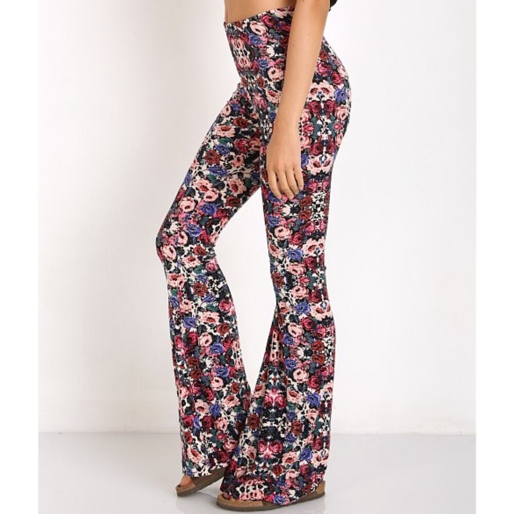 Show Me Your Mumu Bam Bam Bell Floral Flare Pants Boho Festival Small Preppy